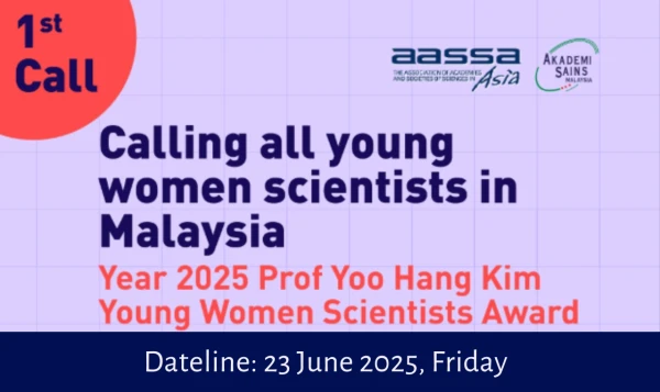 Image of CALL FOR APPLICATIONS: PROF YOO HANG KIM YOUNG SCIENTISTS AWARD 2025